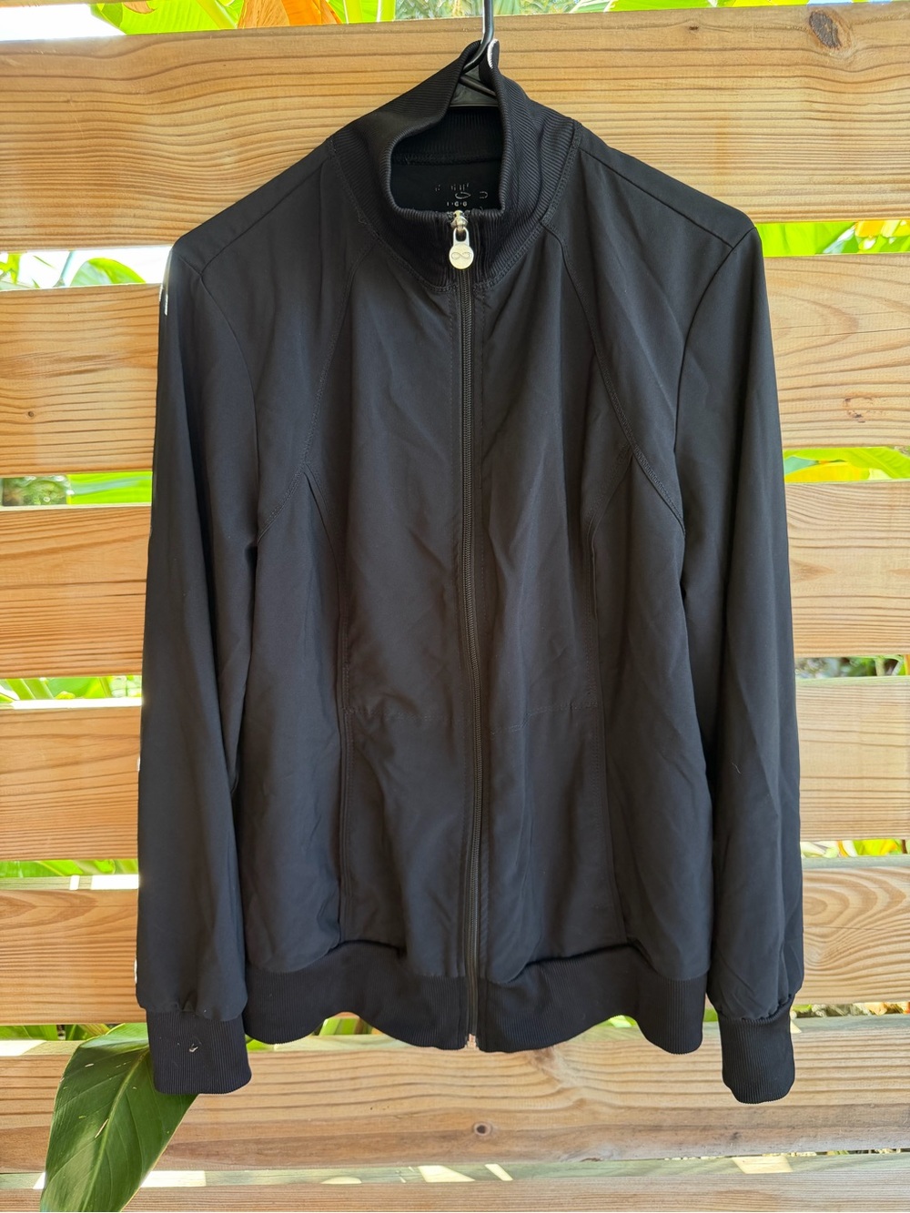 Men's Black Bomber Jacket - Classic Zip Front